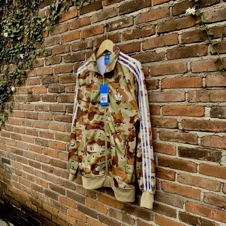 Adidas Firebird Camo Tracktop 3 Stripes White