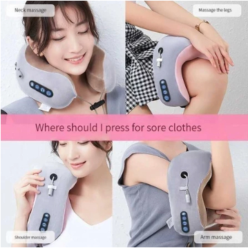 Bantal Leher Pijat WTOTECH Rechargeable – Solusi Nyeri Otot Leher