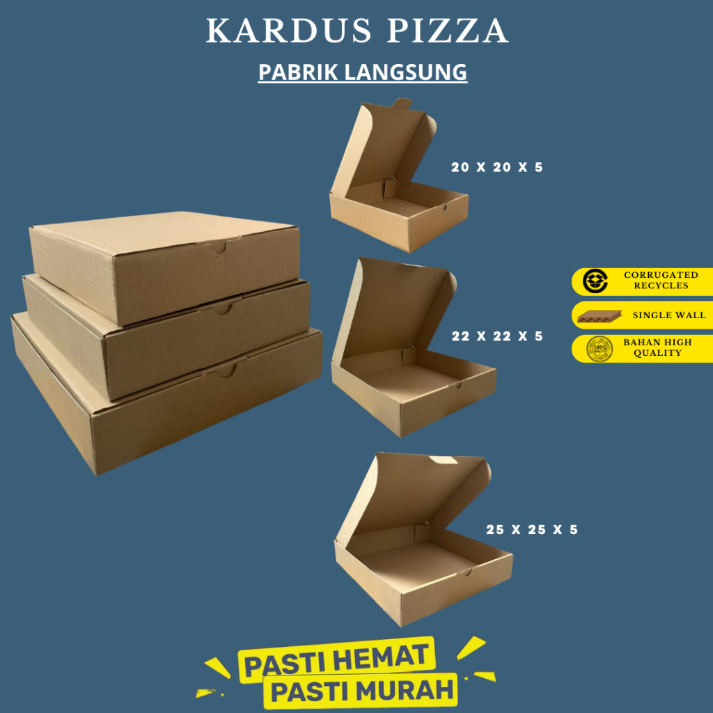 Kardus Pizza 20 22 25 / Dus Pizza 20 / Kotak pizza uk.22 / Kardus pizza 25 / BPZ