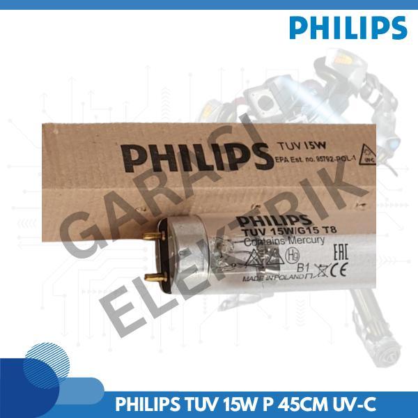PHILIPS TUV 15W lampu ultraviolet p 45cm UV-C original