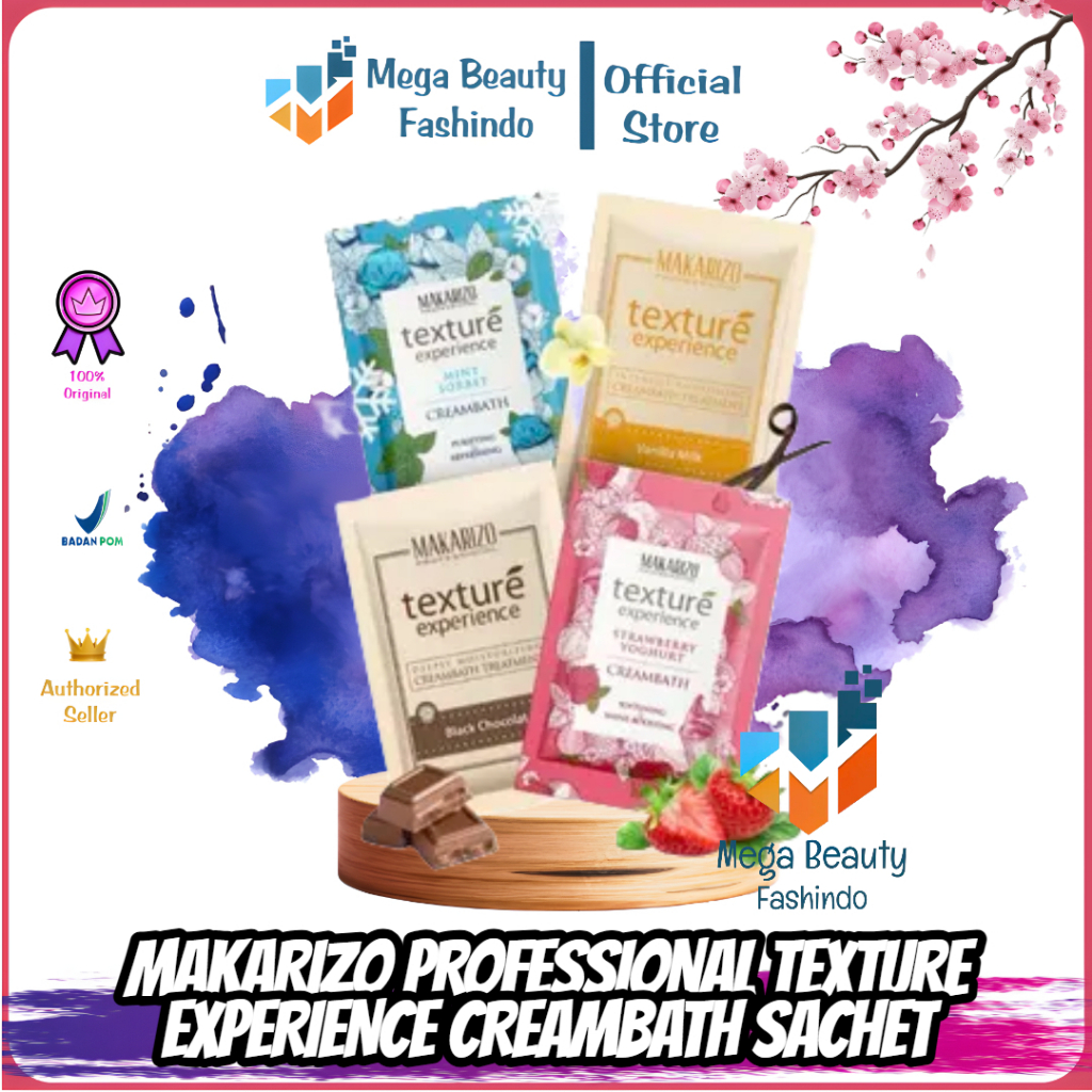 Makarizo Professional Texture Experience Creambath Sachet Series 60ml | Vanilla Milk | Black Chocola