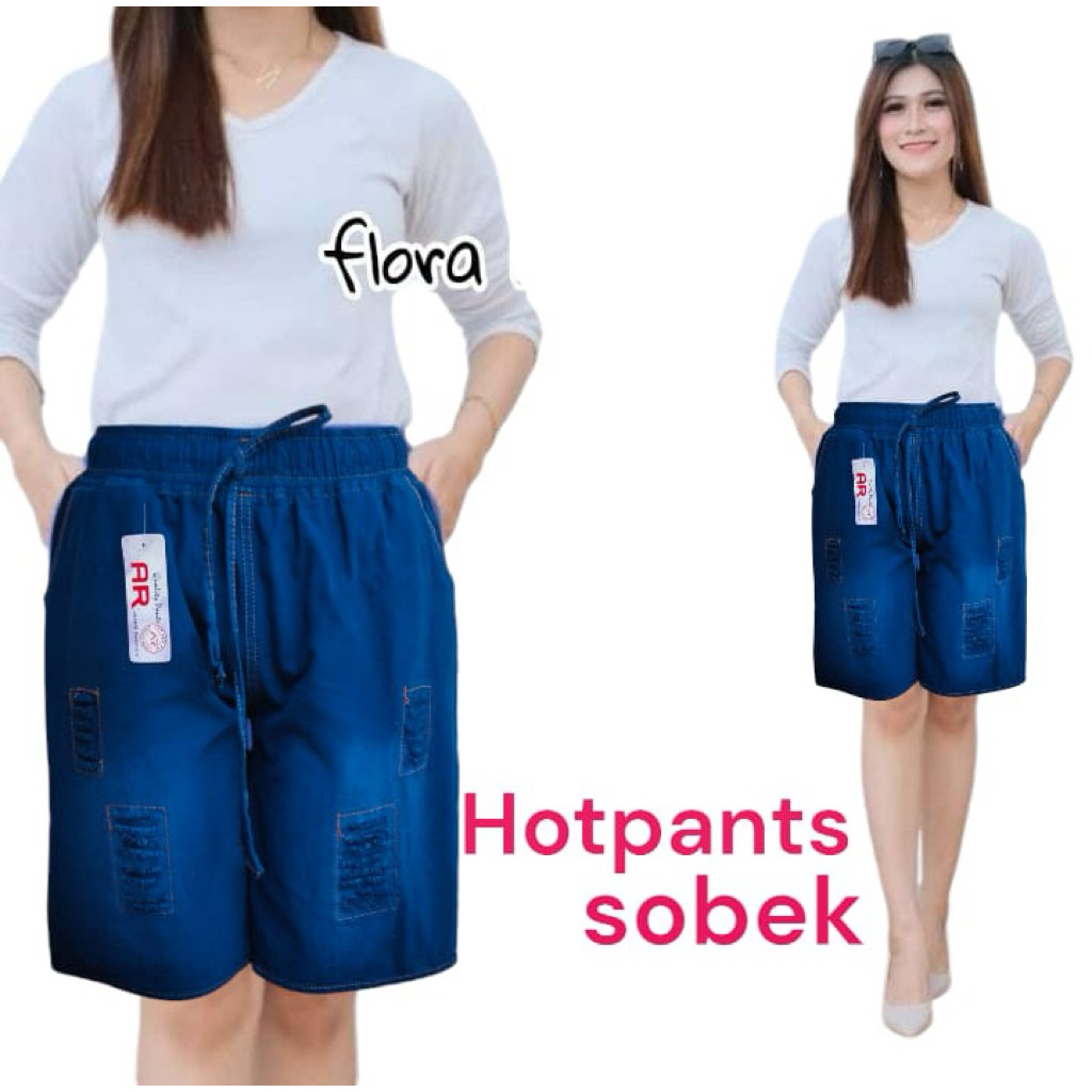 Hotpants Sobek Celana Pendek Wanita Hot Pants Highwaist Hot Pants Jeans Premium Quality Celana Denim