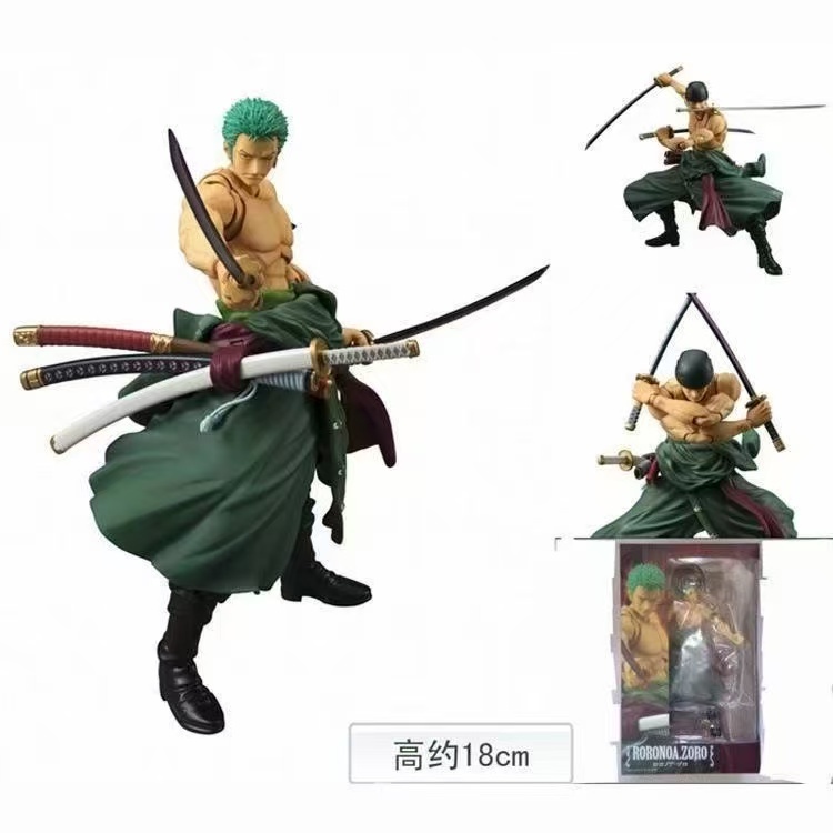 Roronoa Zoro Action Figure 18cm PVC - zoro full atikulasi figure zoro vah thousand sunny kapal grand