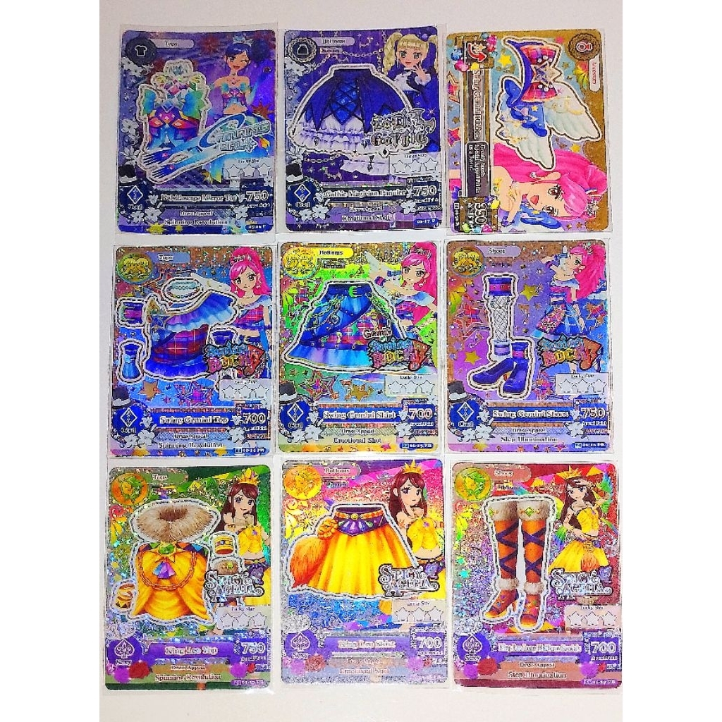 kartu aikatsu premium loli gothic, zodiac gemini, leo