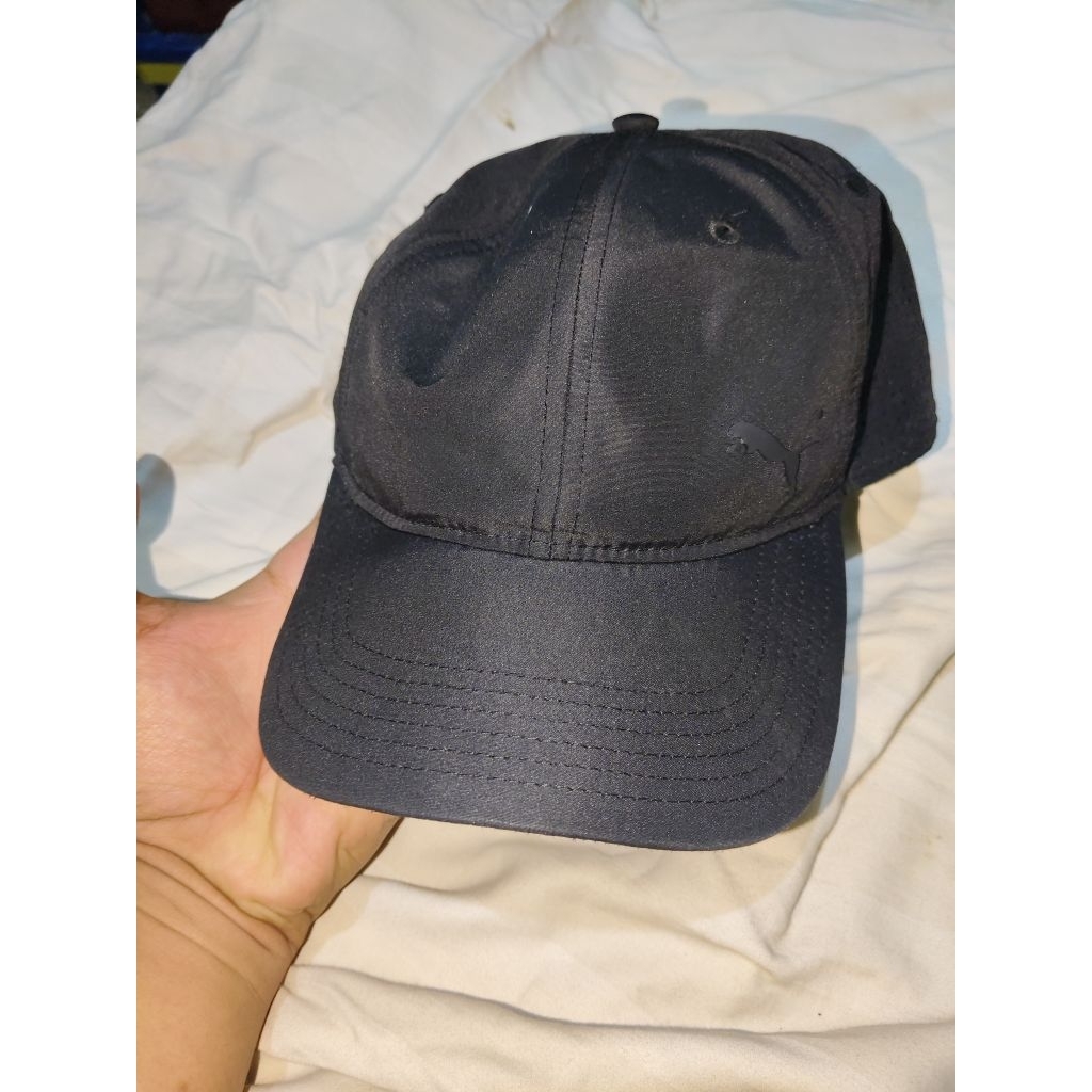 Topi Puma Original Olahraga Bahan Ringan Warna Hitam Second