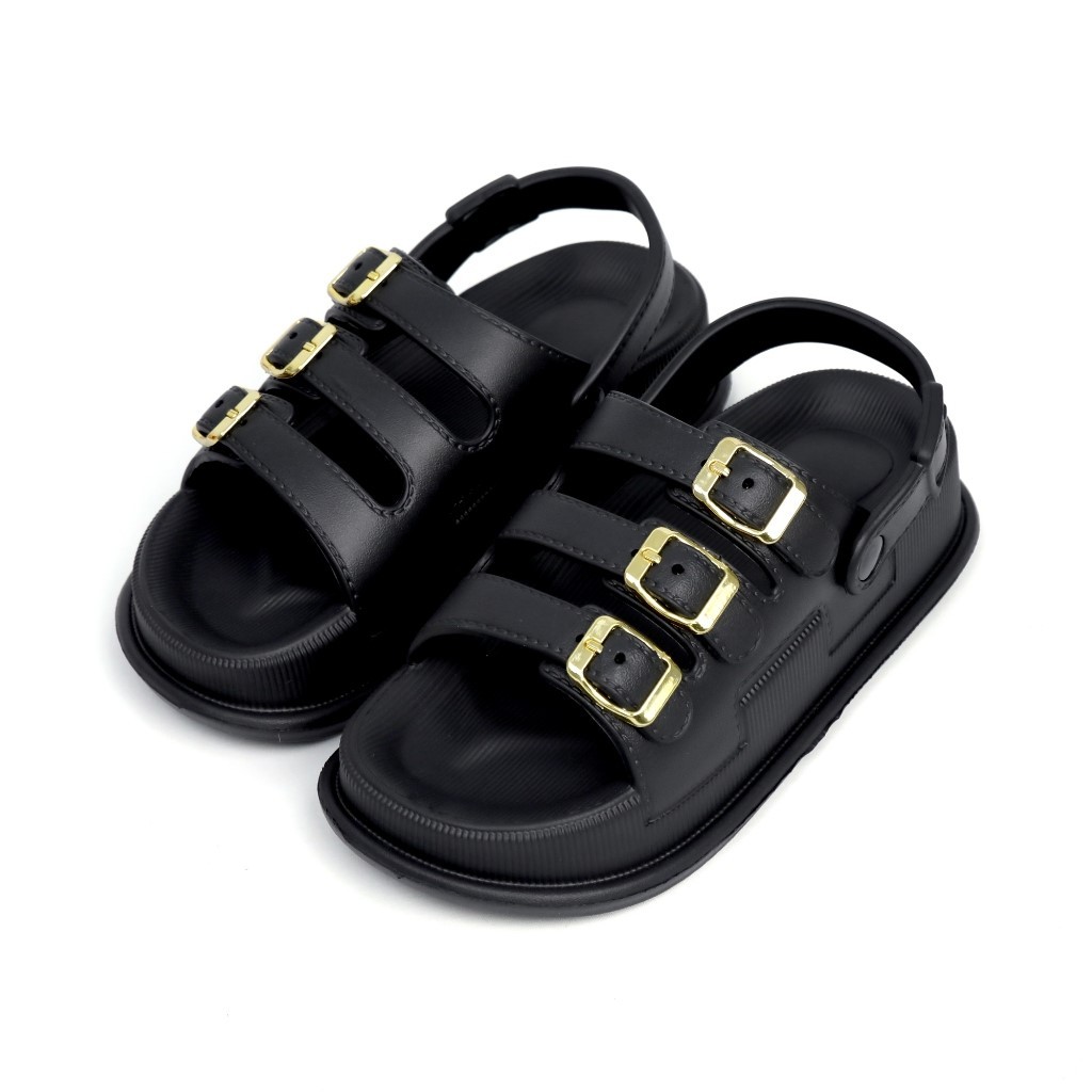 Sandal wanita Sandal wedges wanita modis bahan karet elastis lembut ringan sepatu jelly sandal hak t