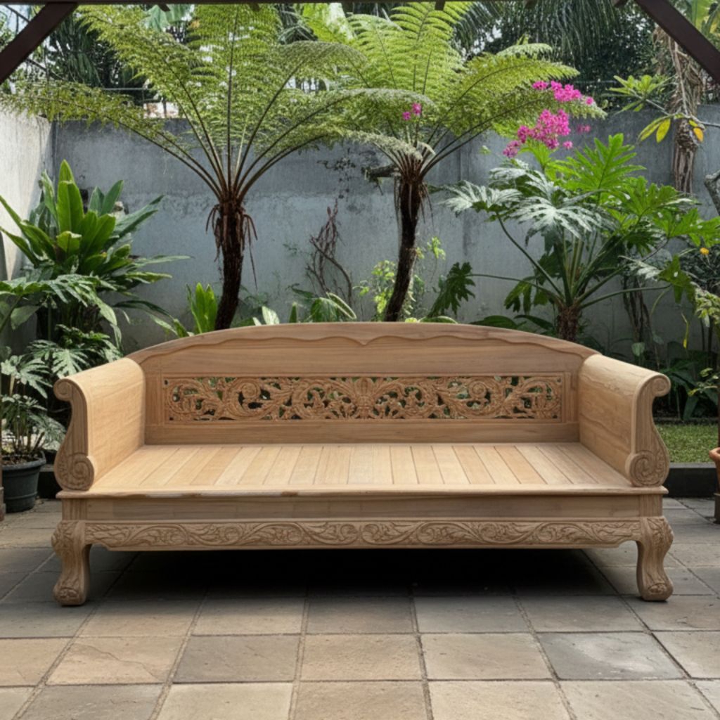 Daybed Kuku Macan Bale Bale Kuku Macan Bagong Kuku Macan Bangku Teras Kayu Jati