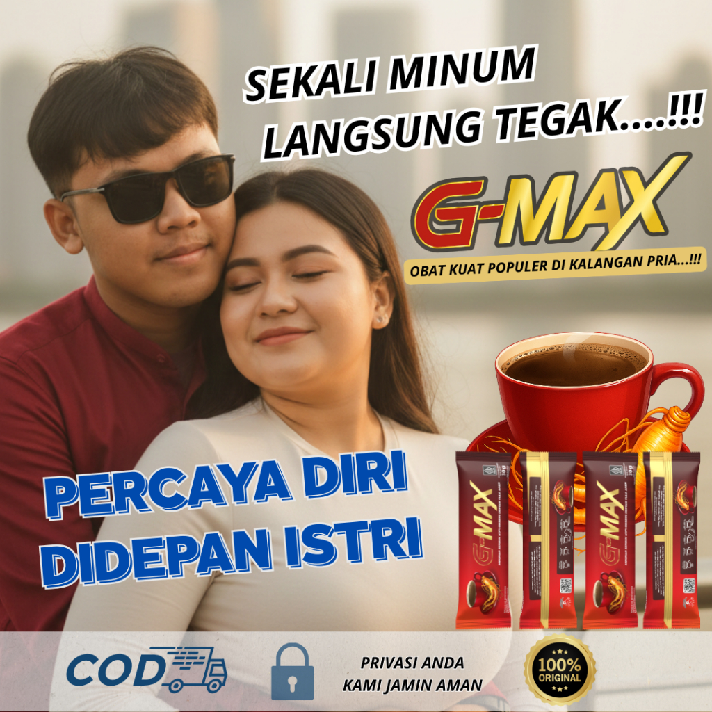 Kopi G-MAX Penambah Setamina Pria Kuat Tahan Lama 10 Sasehet Halal Dan Sudah BPOM