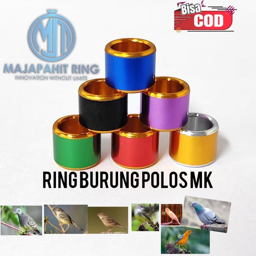 RING BURUNG POLOS MK A8 MERPATI MURAI PERKUTUT LOVEBIRD KENARI KACER TRUCUK PUTER DLL