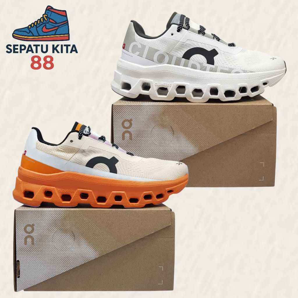 Sepatu Running On CloudMonster Putih Sport / Sepatu OC Import Vietnam / Monster Shoes Running