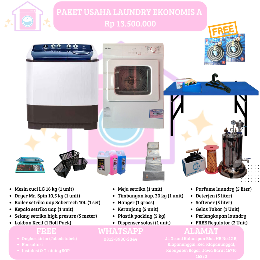 Paket Usaha Loundry Ekonomis A lengkap Murah