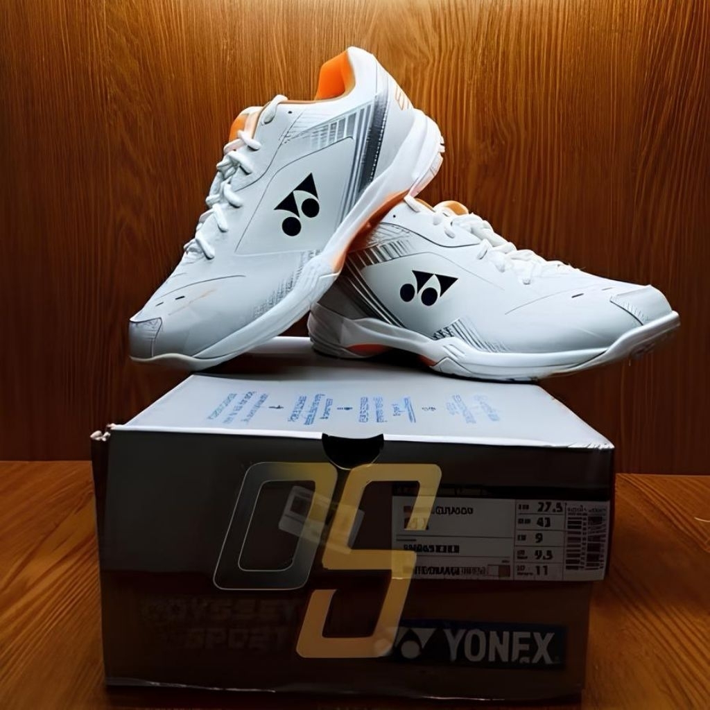 SEPATU BADMINTON YONEX SHB65Z3WEX WHITE ORANGE | ORIGINAL YONEX SHB 65 Z3 WIDE