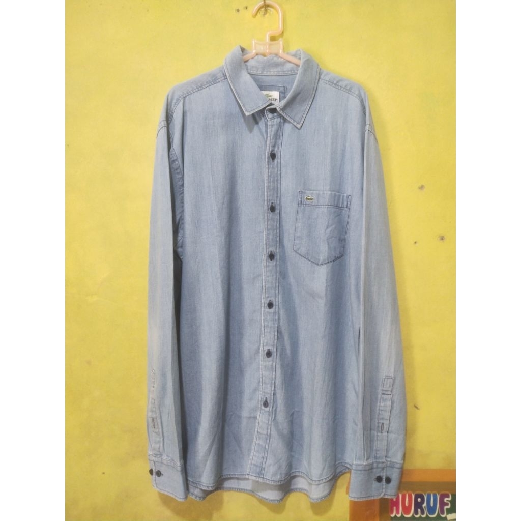 kemeja denim lacoste second