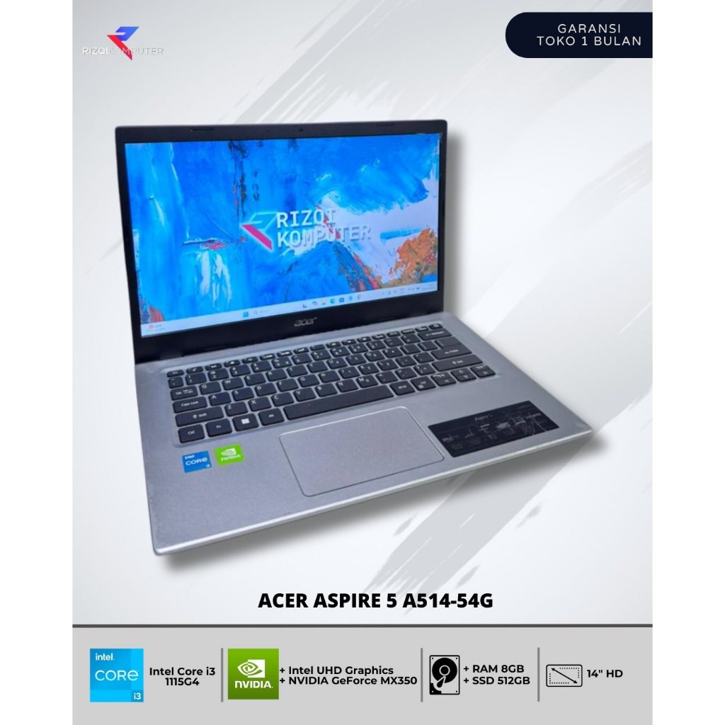 Acer Aspire 5 A514-54G Intel Core i3-1115G4 Ram 8GB SSD 512GB bangh