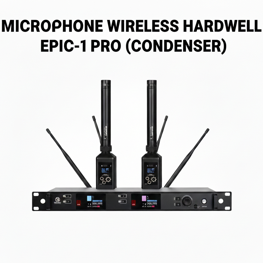 Mikrofon Wireless Condenser Hardwell Epic 1 Pro/Mic Wireless Hardwell Epic-1 Pro Condenser