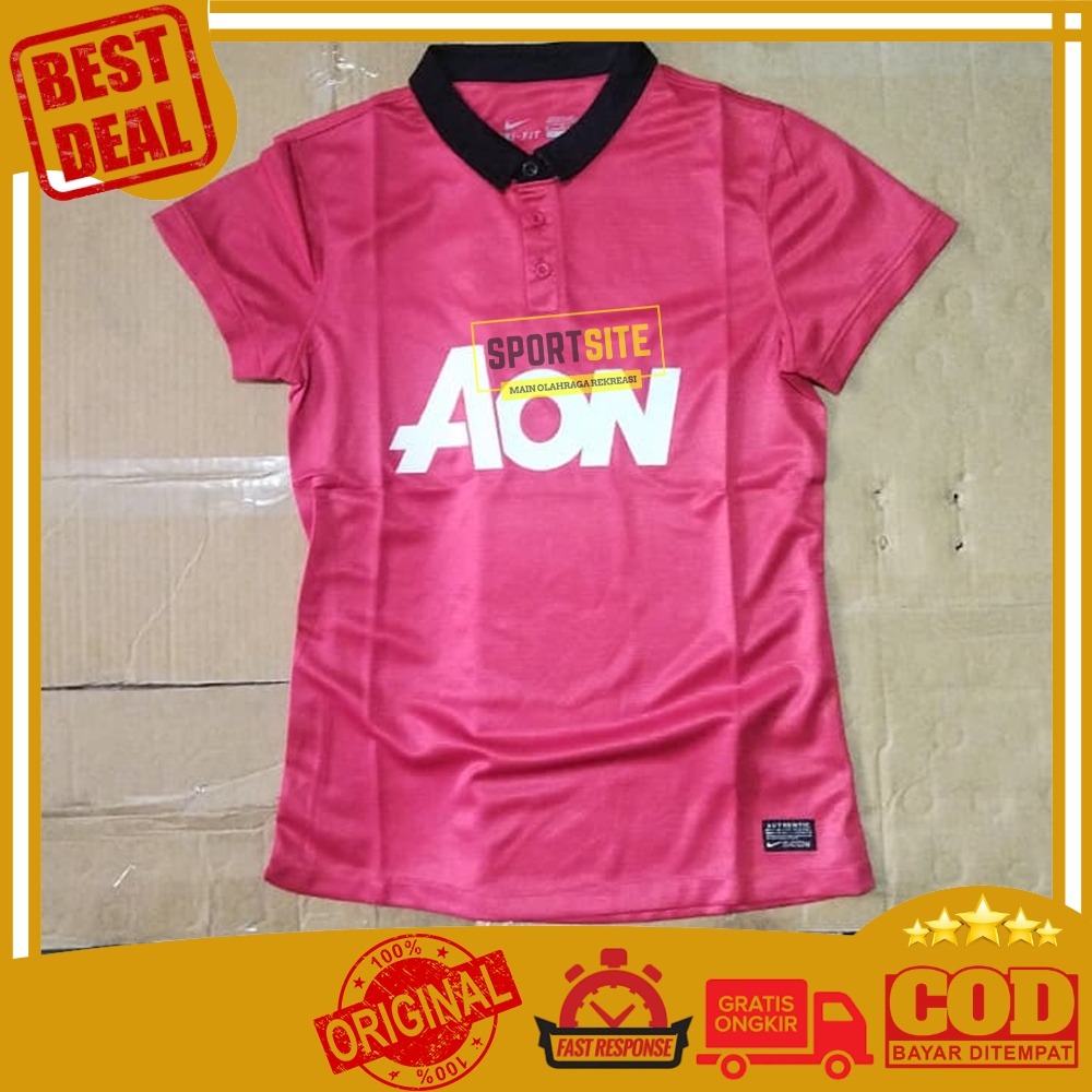 Kaos Dri-Fit Jersey Manchester United F.C. 2013 2014 Home Woman Ladies MUFC Football Soccer Running 