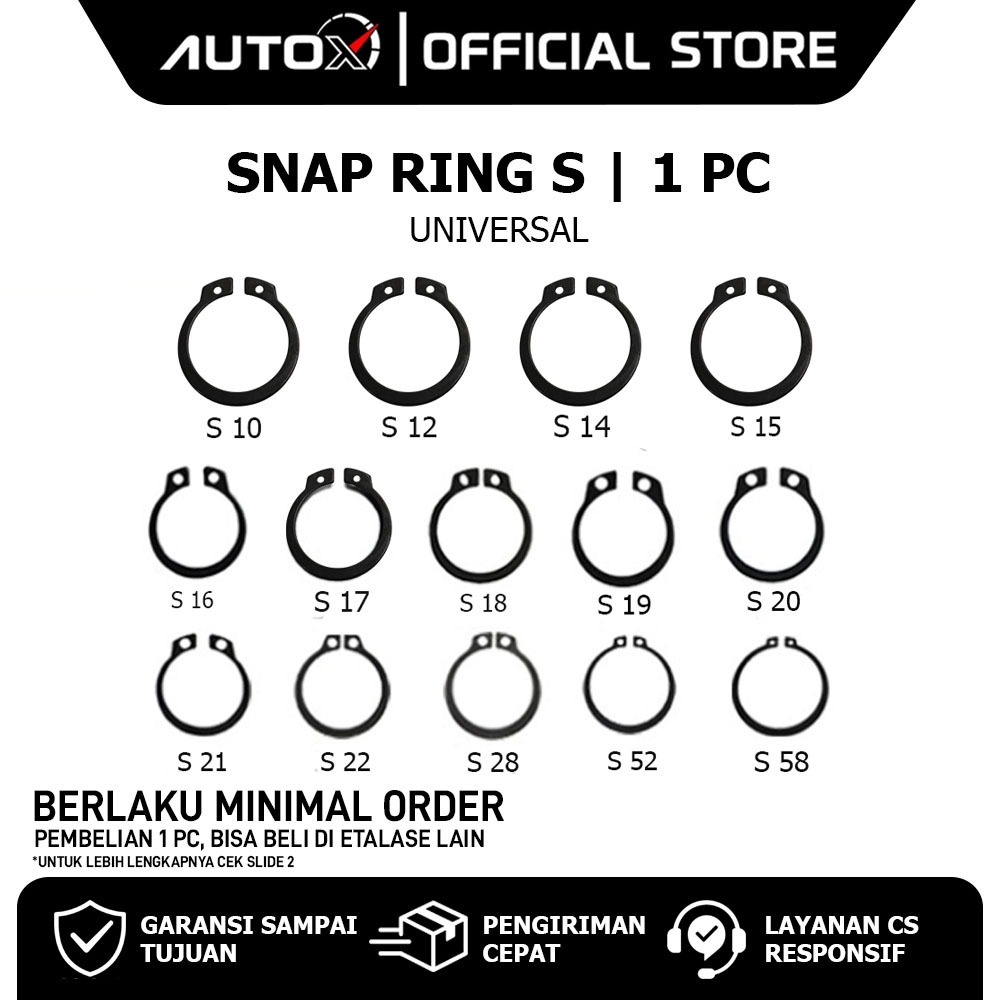Snap Ring S Vario 125 150 & Beat Pop Street & Scoopy & Mio S M3 & Tiger & ADV & Supra & RX King & Gr