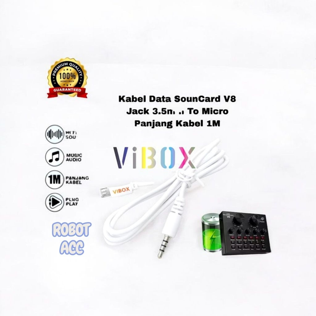 Kabel Sound Card Micro Multifungsi Jack 3.5mm Converter Audio V8 Kabel SoundCard