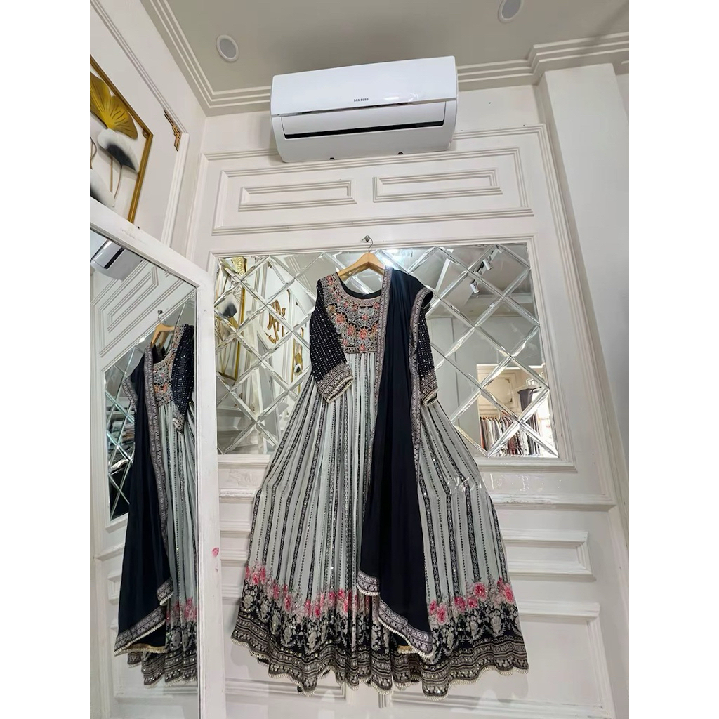 Dress india set sari+celana ori  skety pilihan sesuai gambar