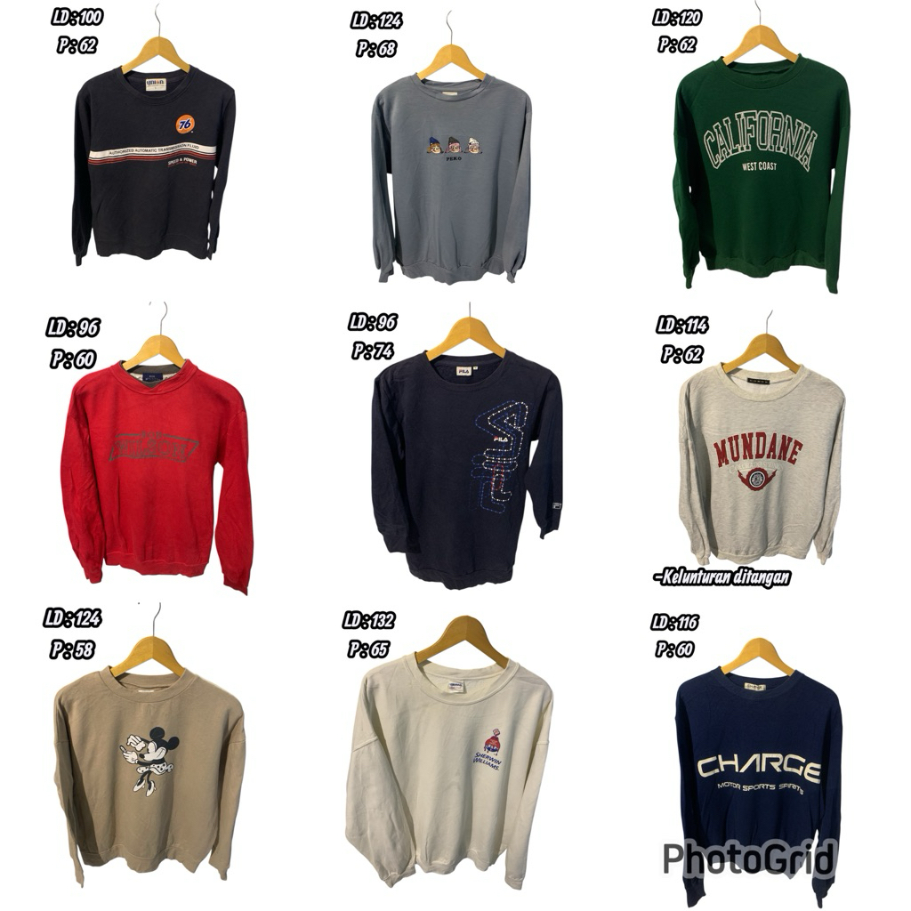 sweater crewneck pl prelove pria wanita