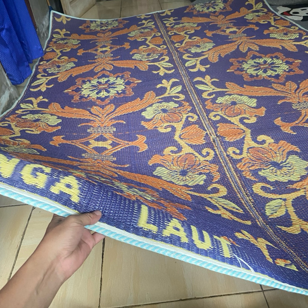 Tikar anyaman plastik singa laut / samak lipat khas tasikmalaya / karpet besar jumbo 3x4