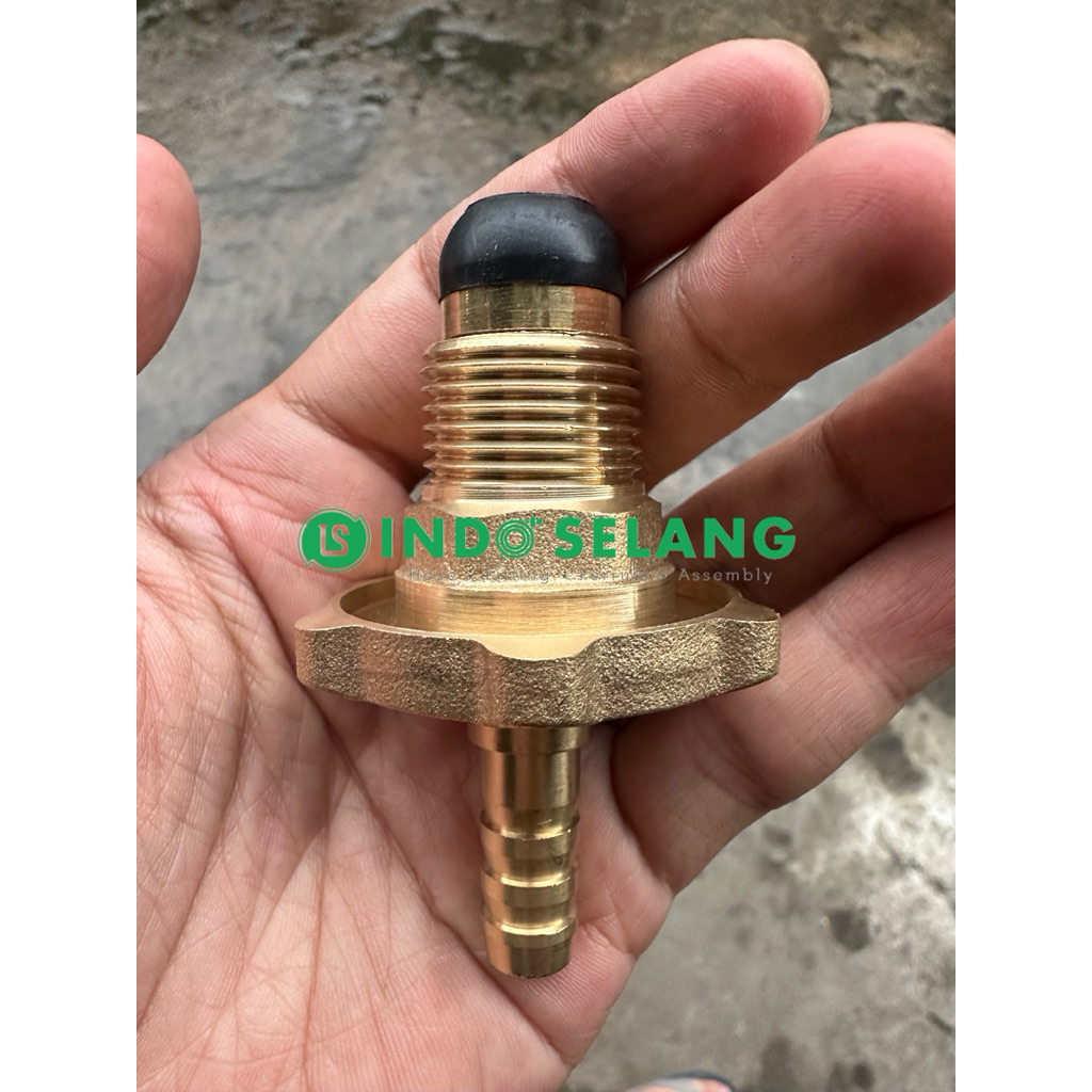 NEPEL SELANG TABUNG GAS LPG 3/8 PIGTAIL 50KG KUNINGAN