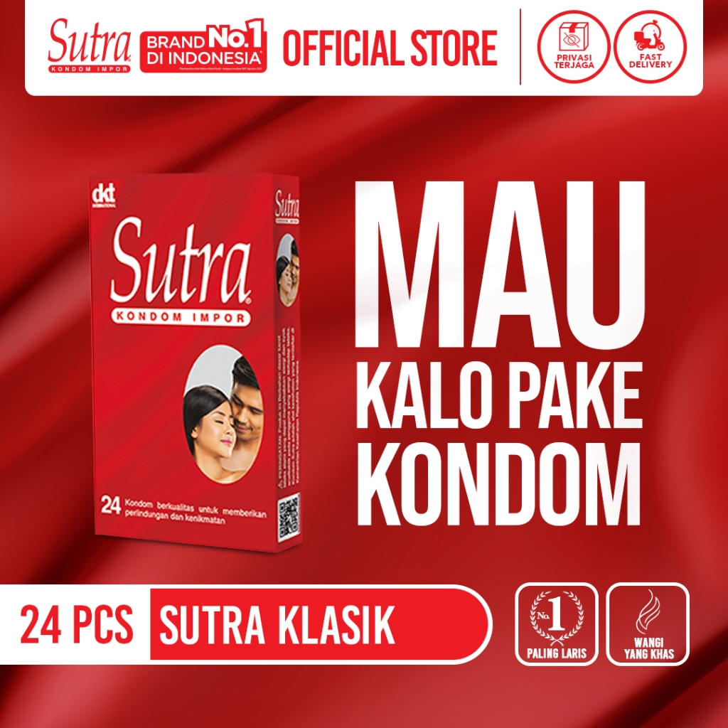 Sutra Classic Merah 24s - Kondom Nomor 1 di Indonesia. Aman, Halus & Lembut
