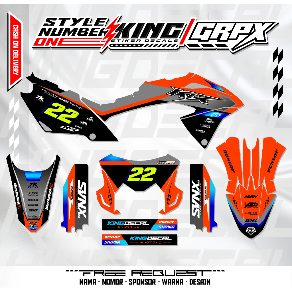 DECAL KLX BF FULL BODY / STIKER KLX BF CUSTOM