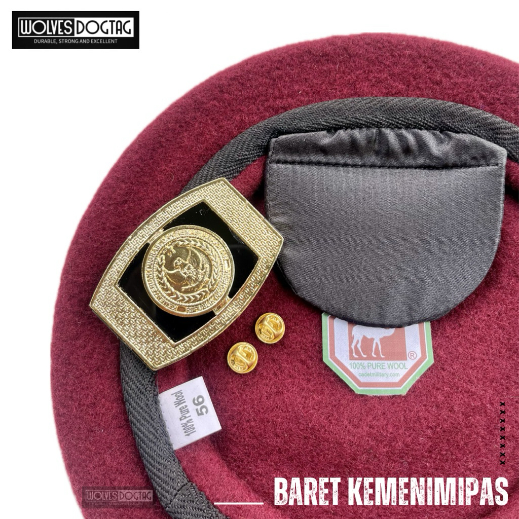 Baret Imipas / baret kemenimipas polsuspas satu set camel / baret camel / baret merah maron / Topi I