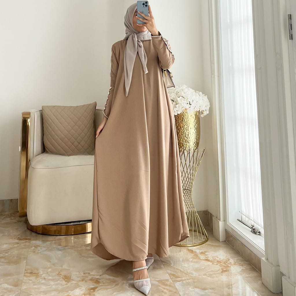 CUCI GUDANG Gamis Habibah Batwing Terlaris Premium / Gamis Dress Habibah
