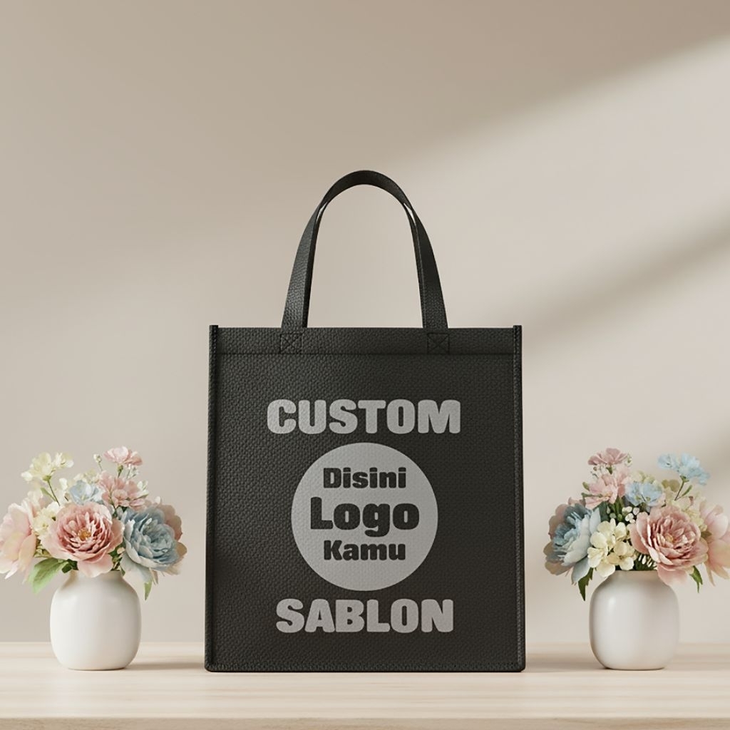 Tas Goodie Bag Spunbond uk. 20x30 cm / Tas Souvenir / Tas Sablon Murah