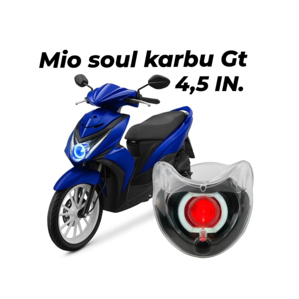 Reflektor lampu depan mio soul karbu gt set biled led 4,5 udah set alis runing