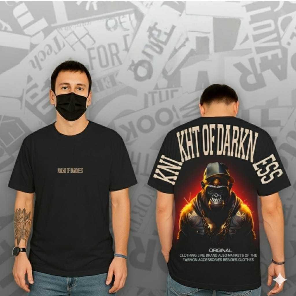 BAJU KAOS KNIKHT DARKNESSABSTRACK /KAOS PRIA KEREN OWL BURUNG HANTU / KAOS DISTRO KAOS VIRAL