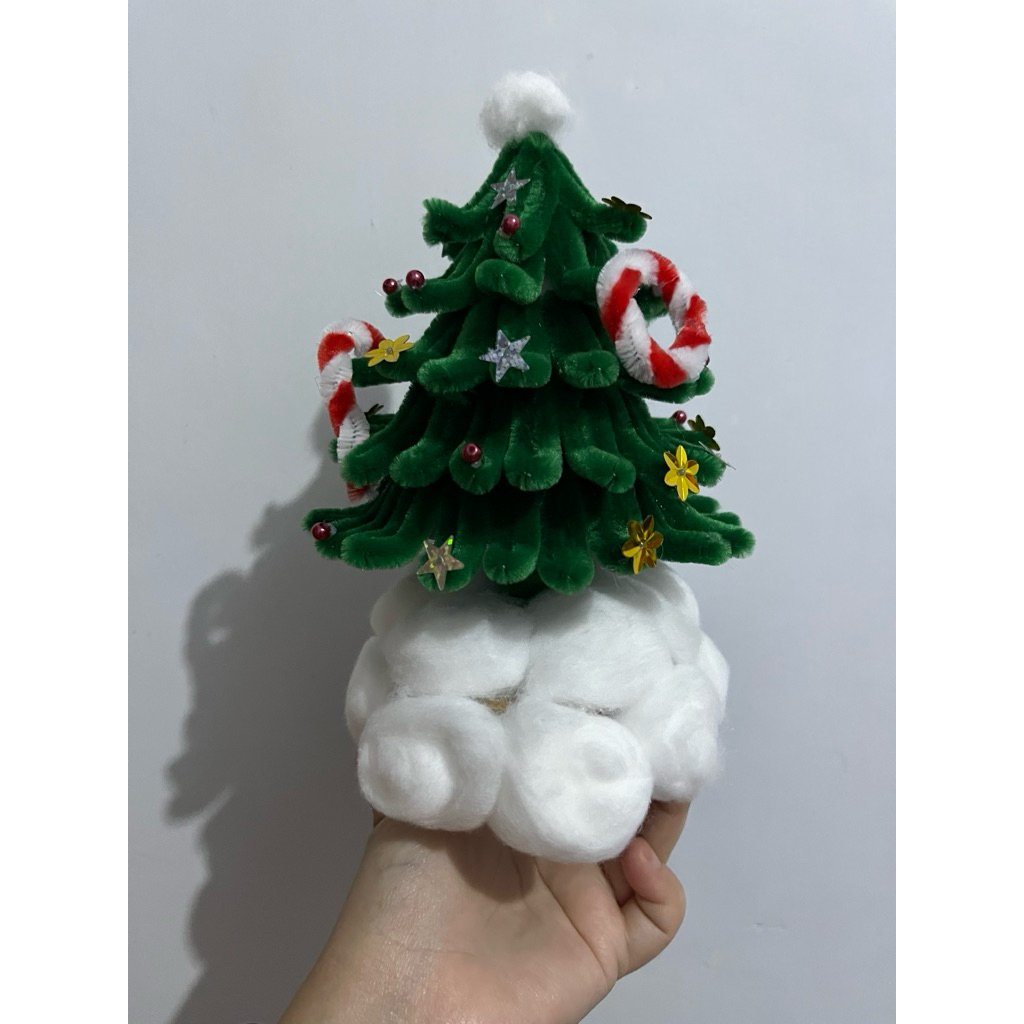 Pohon natal mini/pohon natal kawat bulu mini/ pohon natal kawat bulu