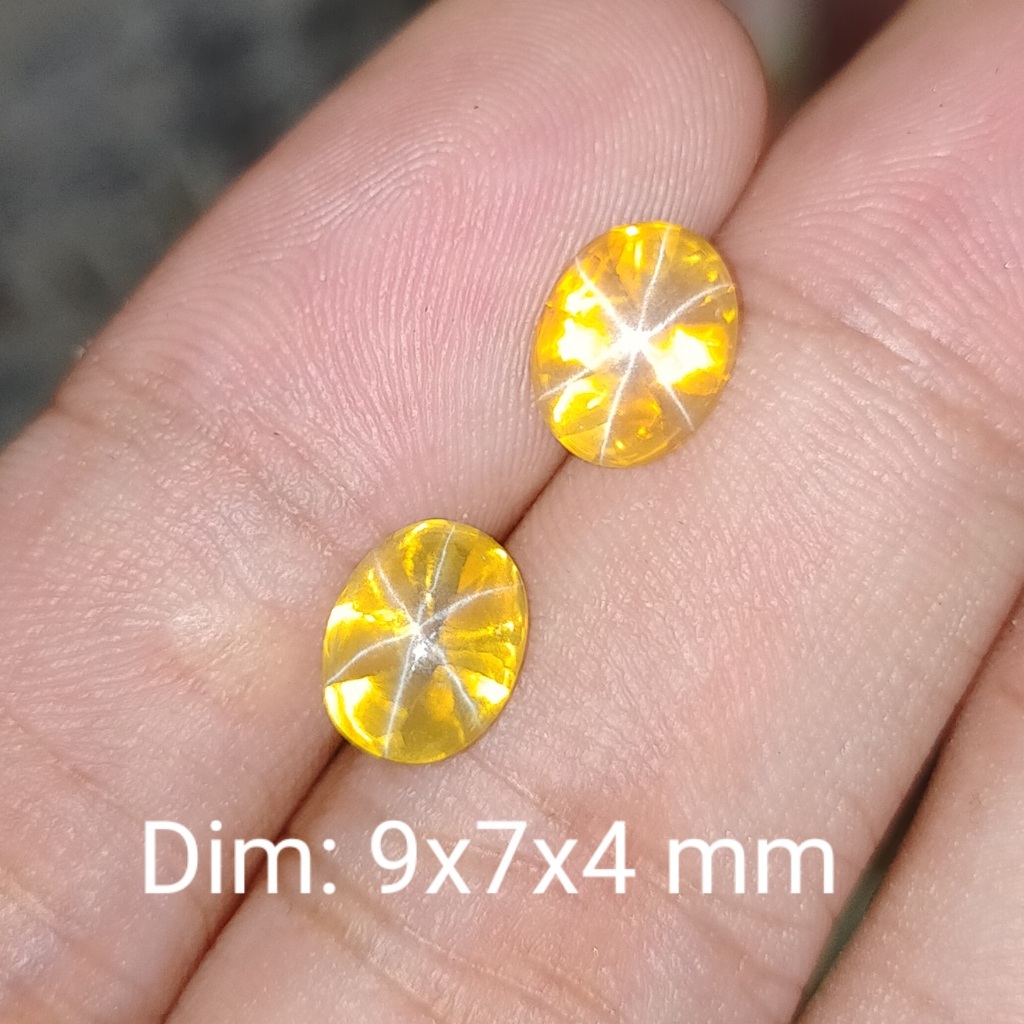 BATU YELLOW SAFIR STAR PANCAR TAJAM SUPER JENIS CATAM koleksi lainnya cincin kalimaya Wulung giok op