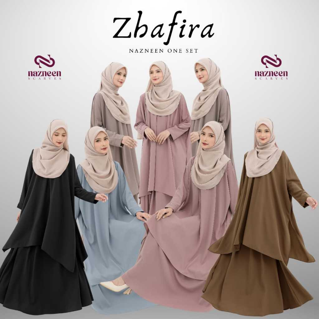 HIRZI | Zhafira One Set New Outfit Style Syar'i Ala Malay