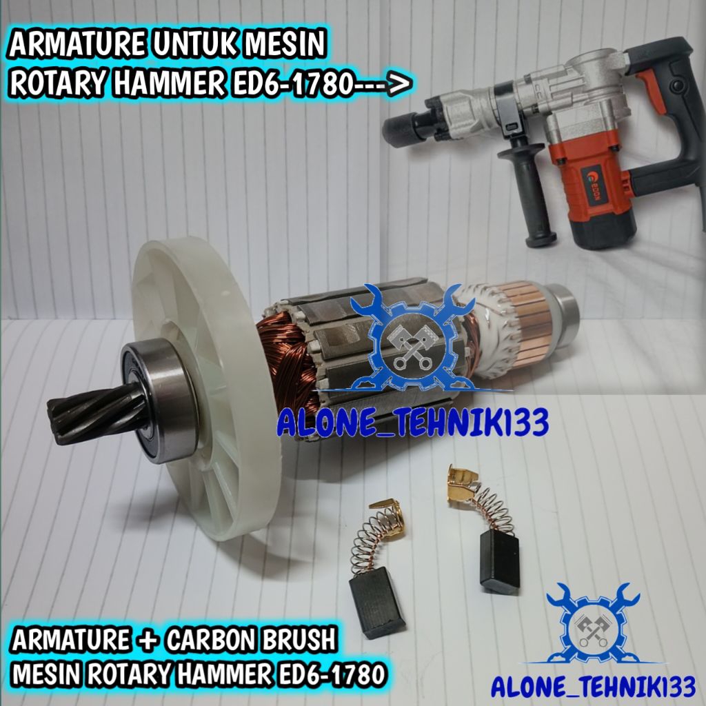 ARMATURE EDON ED6-7810 ANGKER MESIN DEMOLITION HAMMER DRILL EDON ED6-1780 ROTOR DINAMO MESIN DEMOLIT