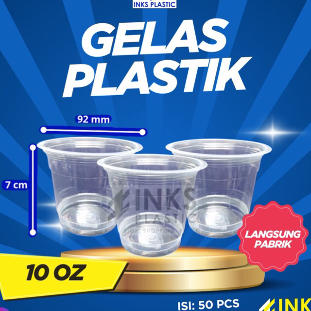 GELAS PLASTIK 10 OZ CUP PLASTIK 10OZ MURAH