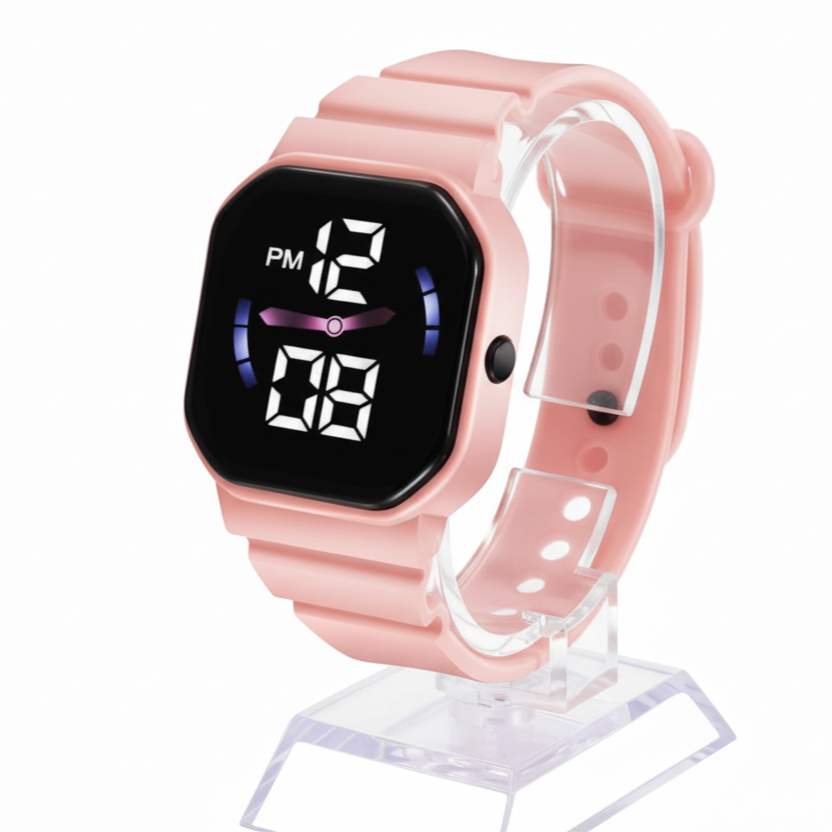 Jam Tangan Wanita Digital Led Rubber Aesthetic Ori Viral