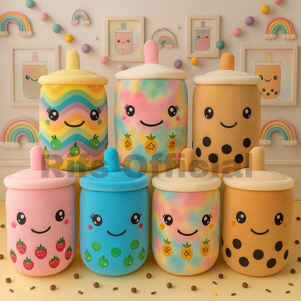 RIFS-Boneka Boba Jumbo Viral Premium Original Cuci Gudang Boneka Minumn Boba Boneka Gemoy Murah 65 C