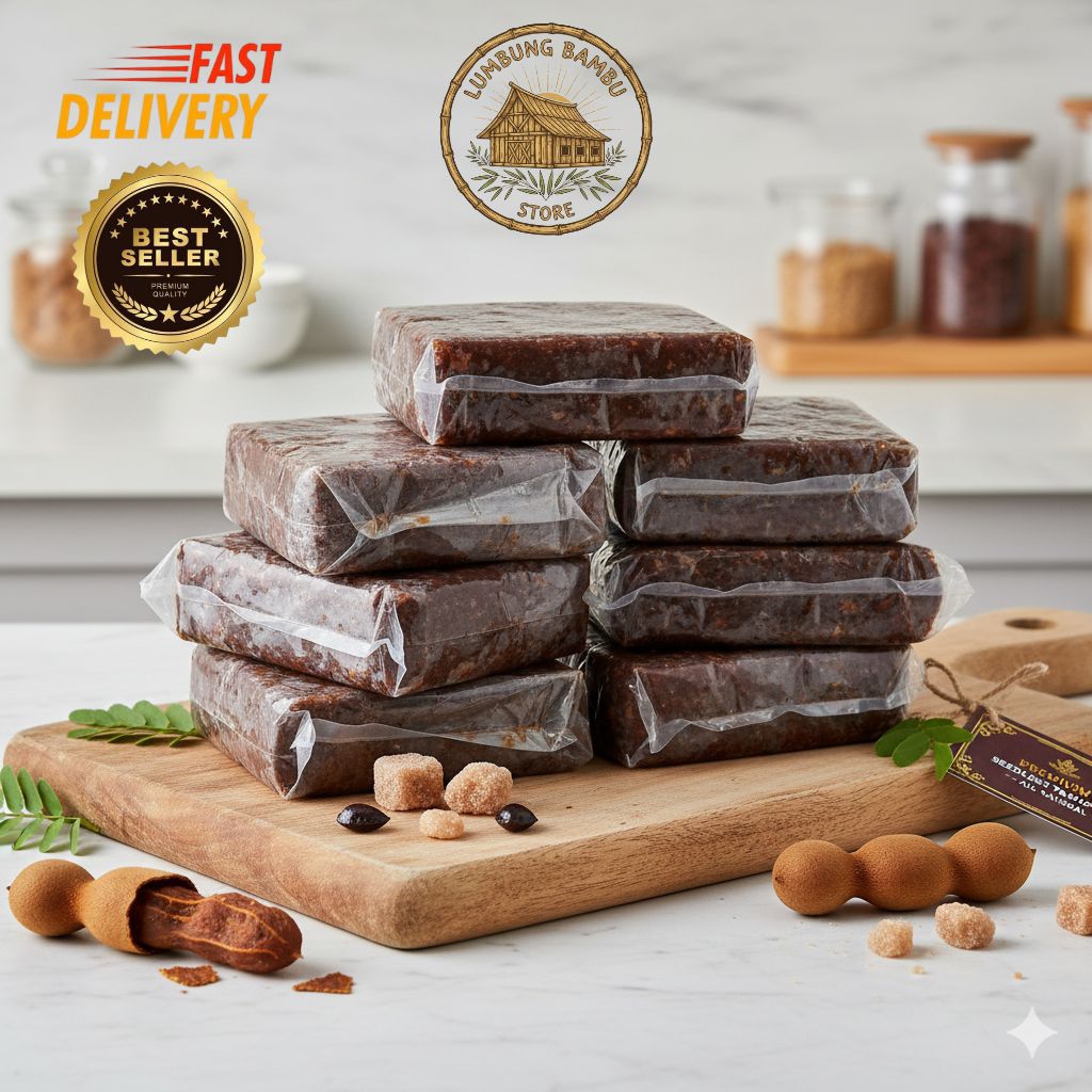 Asam Jawa Tanpa Biji Berat 500gr/1kg Asem Jawa Kupas Murni Premium Higienis untuk Bumbu Masak & Jamu