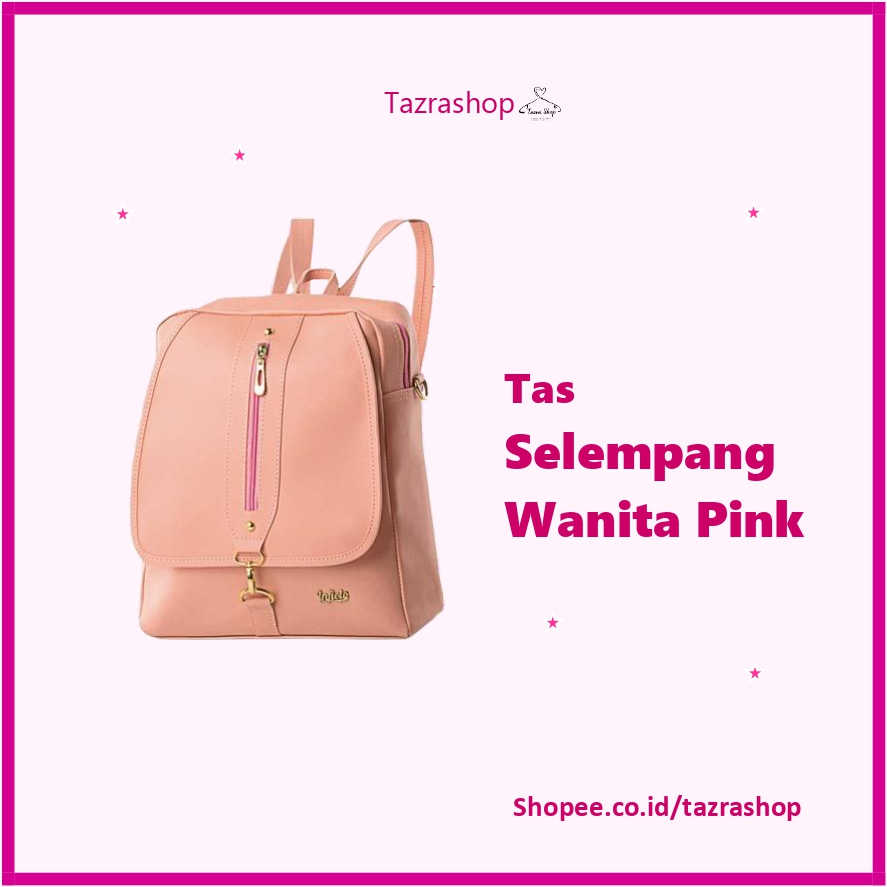 Tas Selempang Wanita Warna Pink - Soft Material Kulit Premium-184