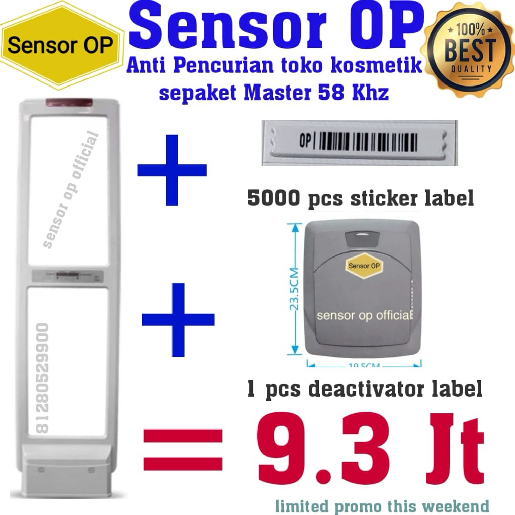 Sensor OP Alarm Paket Toko Kosmetik Master AM , 5000 pcs label & pemati, skincare, beauty care