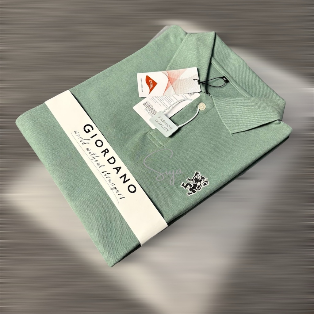 Kaos Polo GIORDANO Pria Bordir Adem Size M-XXXL