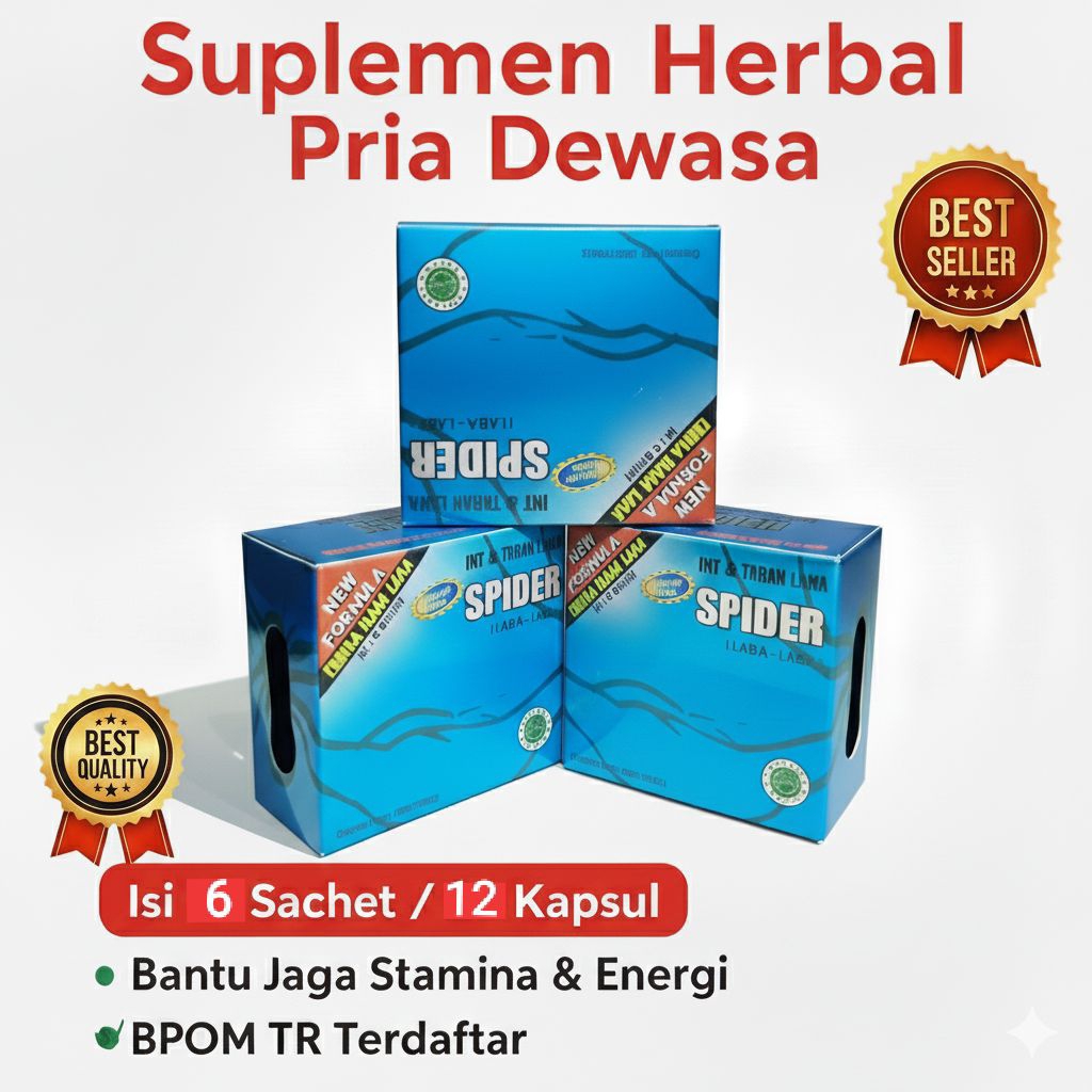 ZPIDER Suplemen Herbal Pria Dewasa - Stamina & Energi