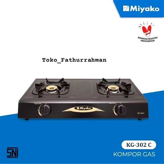 Miyako Kompor Gas KG-302C Kompor Gas 2 Tungku Miyako KG 302 C BATAM
