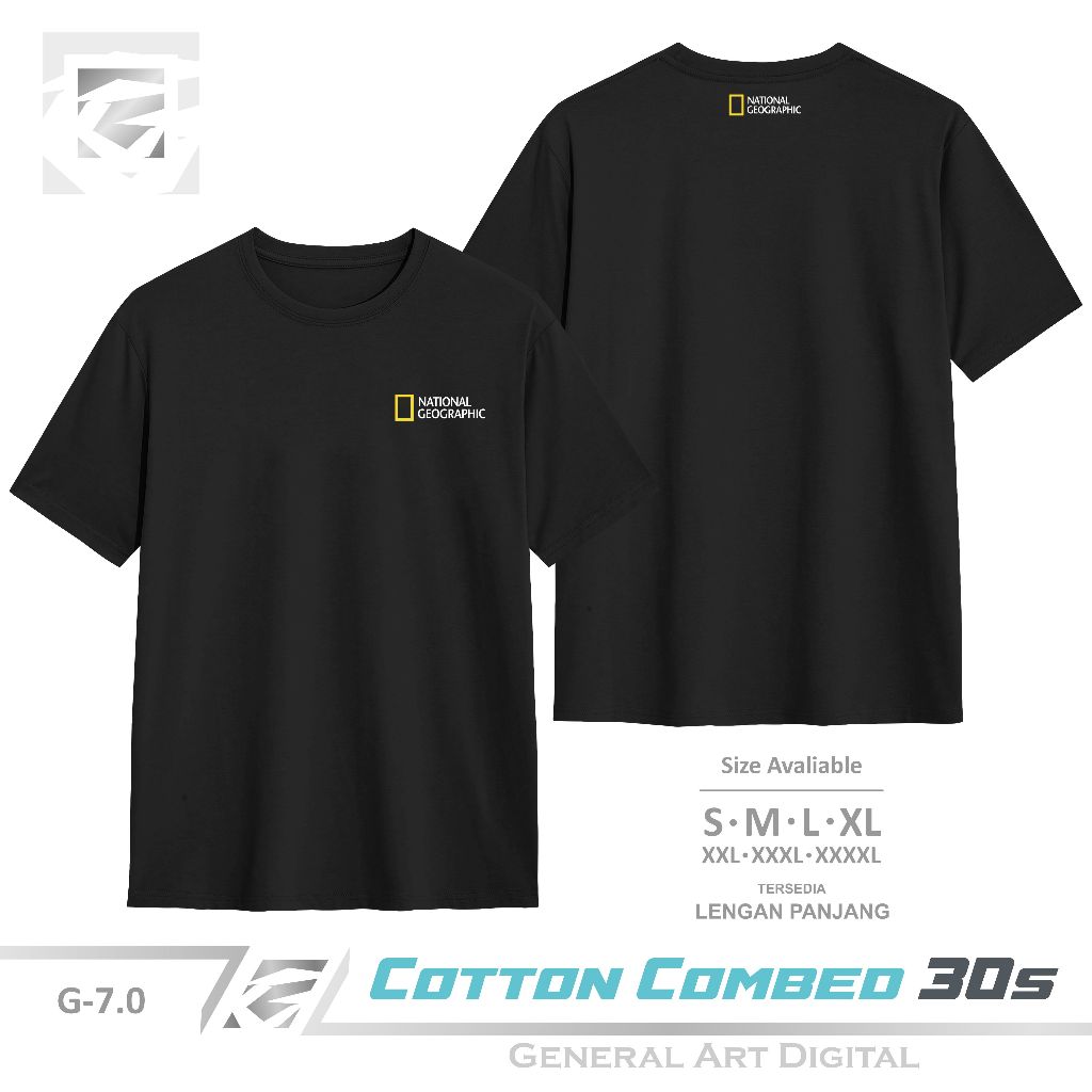 Baju Kaos Distro National Geographic T-Shirt Pria Wanita Kaos Outdoor National Geographic
