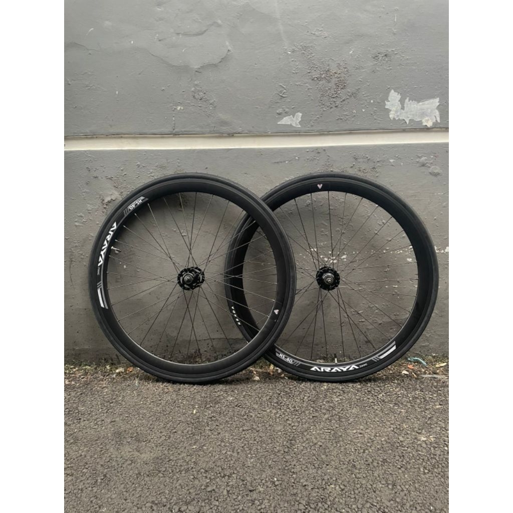 Wheelset Fixie Arraya KS-40 700C Alloy | Profil 40mm | 32H Double Wall |  Doltrap / Torpedo