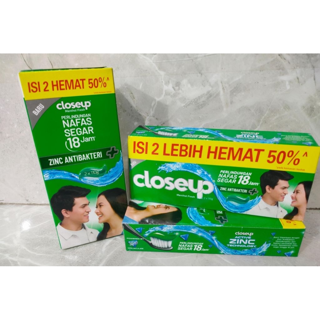 Close Up Menthol Fresh Pasta Gigi 160gr  Isi 2 Hemat 50%
