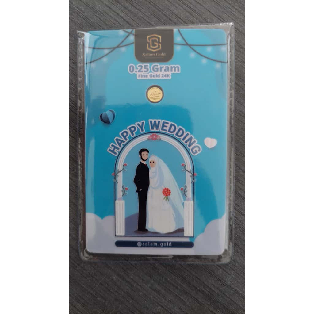 SALAM GOLD GIFT SERIES WEDDING 0.25-1gram/LOGAM MULIA EMAS BATANGAN/LOGAM MULIA GOLD